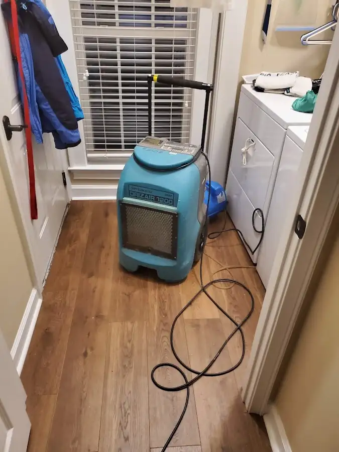 Commercial dehumidifier deployed for Flood Damage Cleanup in Aston