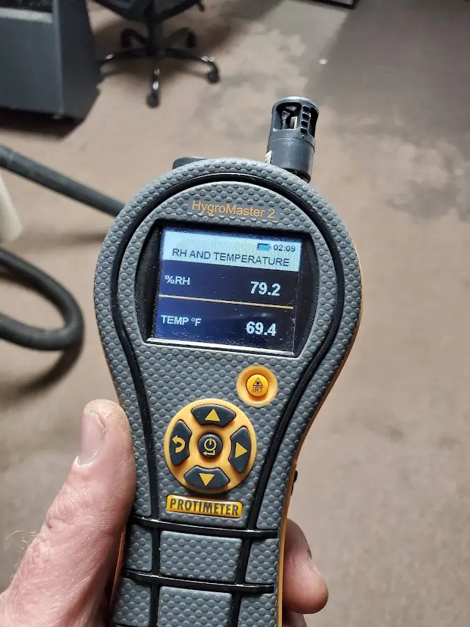Moisture meter humidity assessment for Fire & Smoke Damage Restoration in Aston
