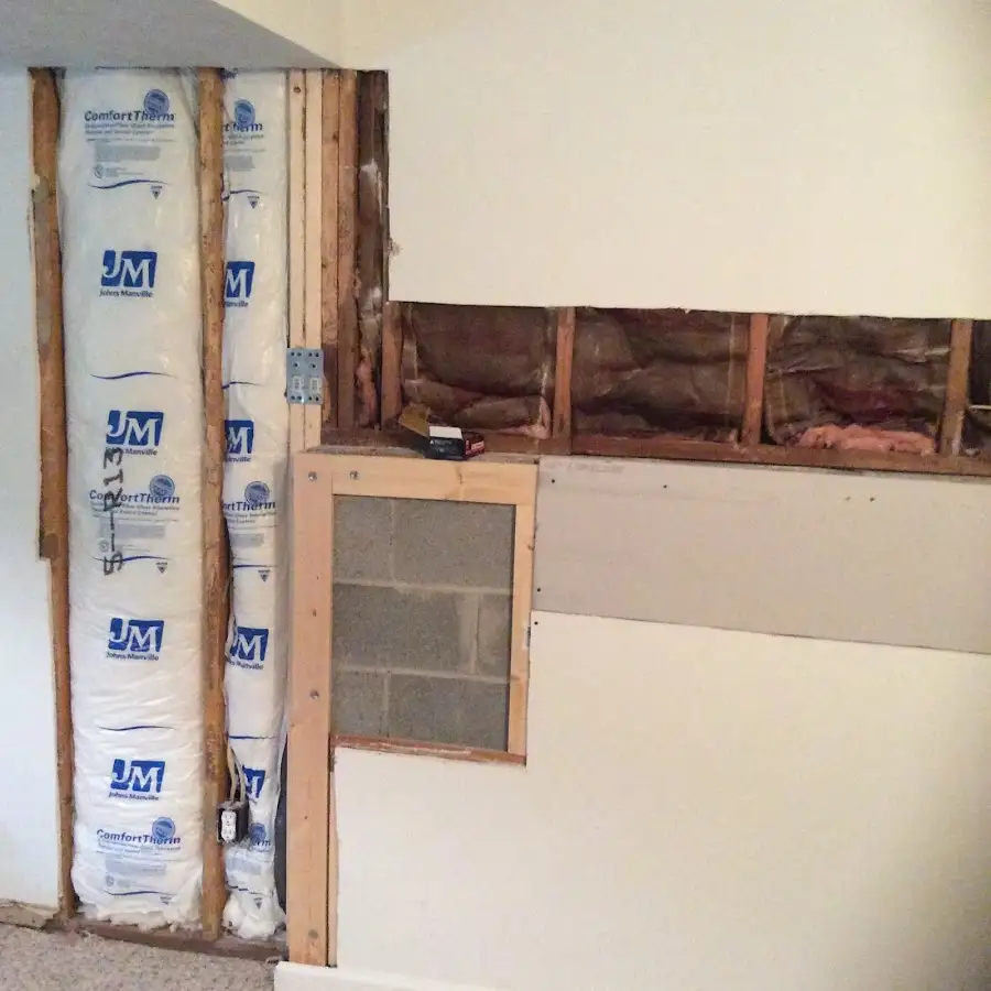 Wall insulation replacement during Contents Cleaning & Restoration in Aston